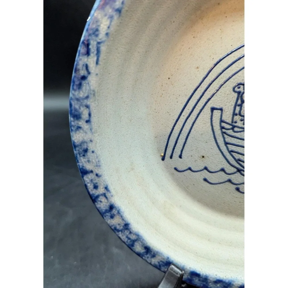 Eldreth Pottery Noah's Ark Pie Plate 1992 8